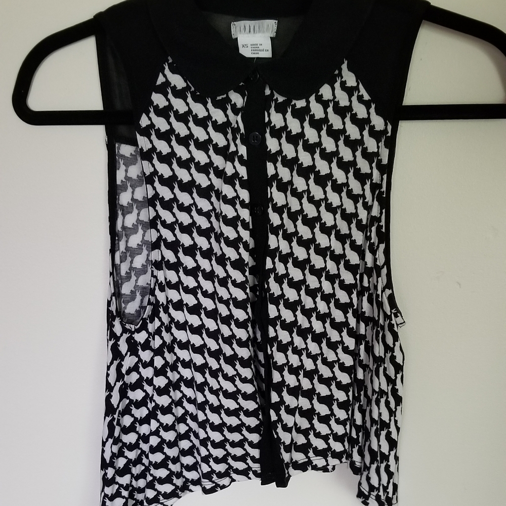 Urban Outfitters Crop Tank with Peter Pan Collar